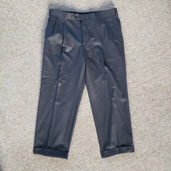 Brooks Brothers 1818 Madison Gray Herringbone Wool Suit Saxxon 42S / W37 - Picture 11 of 14